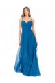 Cheap Simple Sweetheart Chiffon Bridesmaid Dress with Cascading Overlay Canada