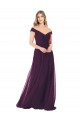 Cheap Classic Off the Shoulder Draped Chiffon Bridesmaid Dress Canada