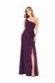 Cheap One Shoulder Chiffon Bridesmaid Dress with Tie Belt Canada