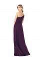Cheap One Shoulder Chiffon Bridesmaid Dress with Tie Belt Canada