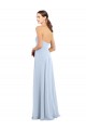 Cheap Fitted Strapless Full Length Chiffon Bridesmaid Dress with Front Slit Canada