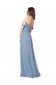 Cheap Empire Waist Off the Shoulder Chiffon Bridesmaid Dress with Sweetheart Bodice Canada
