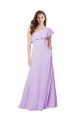 Cheap Draped One Shoulder Long Chiffon Bridesmaid Dress  Canada