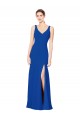 Cheap Low Back Sleeveless Chiffon Bridesmaid Dress with Side Slit Canada