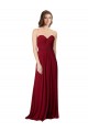 Cheap Draped Sweetheart Long Grecian Inspired Chiffon Bridesmaid Dress Canada