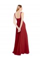 Cheap Sweetheart Neckline Long Chiffon Bridesmaid Dress with Side Slit and Wide Straps Canada