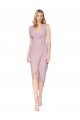 Cheap Cocktail Length High Low Mermaid Chiffon Wrapped Bridesmaid Dress Canada