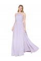 Cheap High Neck Halter Shirred Chiffon Bridesmaid Dress Canada