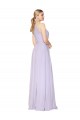 Cheap High Neck Halter Shirred Chiffon Bridesmaid Dress Canada