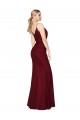Cheap Floor Length High Neck Chiffon Bridesmaid Dress with Side Slit Canada