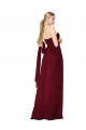Cheap Draped Strapless Long A-Line Chiffon Bridesmaid Dress Canada