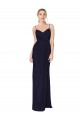 Cheap Draped Spaghetti Straps Long Chiffon Mermaid Bridesmaid Dress Canada