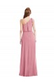 Cheap One Shoulder Bow Blouson Bodice Maxi Bridesmaid Dress Canada