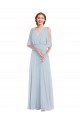 Cheap V-Neck Split Sleeves Blouson Bodice Maxi Bridesmaid Dress Canada