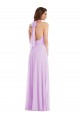 Cheap High Neck Halter Backless Maxi Bridesmaid Dress Canada