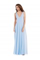 Cheap Deep V-Neck Chiffon Maxi Bridesmaid Dress Canada