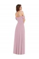 Cheap Off the Shoulder Draped Sleeve Maxi Bridesmaid Dress with Front Slit Canada