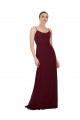 Cheap Scoop Neck Tied Keyhole Back Chiffon Bridesmaid Dress Canada