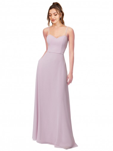 Cheap Sweetheart Tie-Back Chiffon Bridesmaid Dress Canada