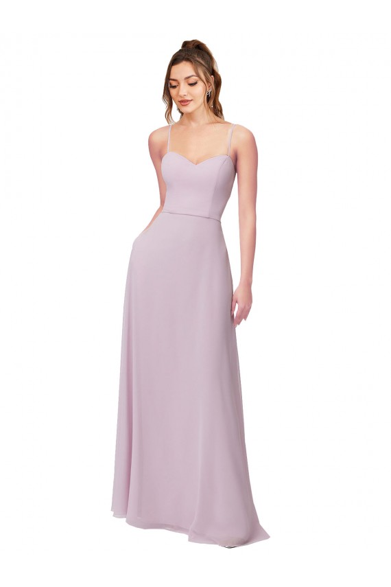 Cheap Sweetheart Tie-Back Chiffon Bridesmaid Dress Canada