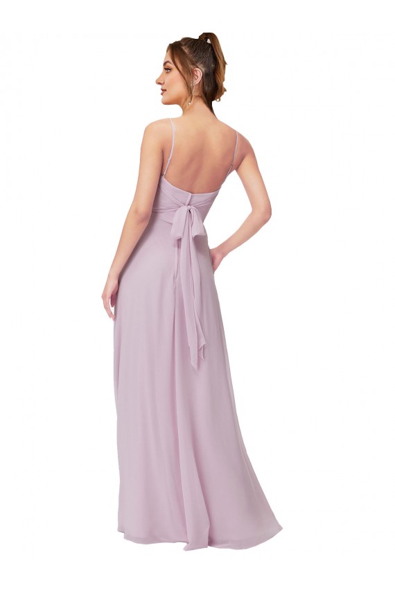Cheap Sweetheart Tie-Back Chiffon Bridesmaid Dress Canada