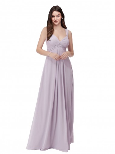 Cheap Draped Chiffon Bridesmaid Dress with Sash Canada