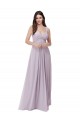 Cheap Draped Chiffon Bridesmaid Dress with Sash Canada