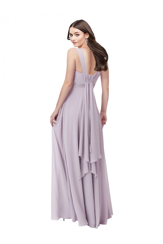 Cheap Draped Chiffon Bridesmaid Dress with Sash Canada