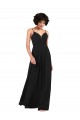 Cheap Simple V-Neckline Chiffon Bridesmaid Dress with Pleated Skirt Canada