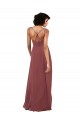Cheap Simple V-Neckline Chiffon Bridesmaid Dress with Pleated Skirt Canada