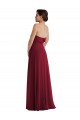 Cheap Cuffed Strapless Maxi Bridesmaid Dress with Front Slit Canada