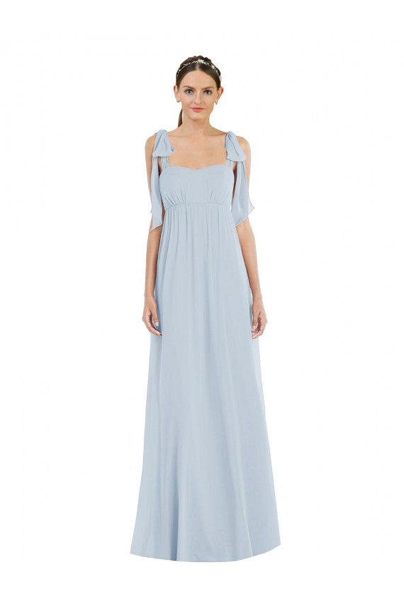 Cheap Tie Shoulder Empire Waist Maxi Bridesmaid Dress Canada