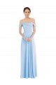 Cheap Off the Shoulder Draped Neckline Maxi Bridesmaid Dress Canada
