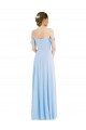 Cheap Off the Shoulder Draped Neckline Maxi Bridesmaid Dress Canada