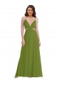 Cheap Ruffled Chiffon Cutout Maxi Bridesmaid Dress Canada