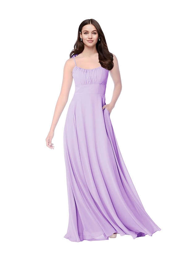 Cheap Chiffon A-Line Chiffon Bridesmaids Dress with Ruched Bodice Canada