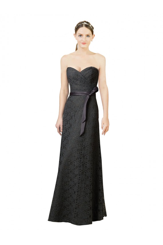 Cheap Strapless Lace Bridesmaid Dress with Sweetheart Neckline Canada