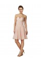 Cheap Lace and Chiffon Bridesmaid Dress with Unique Neckline Canada