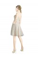 Cheap Lace Bridesmaid Dress with Draped Sweetheart Neckline Canada