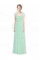 Cheap Sweetheart Chiffon Bridesmaid Dress with Lace Straps and Keyhole Back Canada
