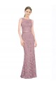 Cheap Sleeveless Crop Top High Neck Mermaid Lace Bridesmaid Dress Canada