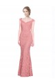 Cheap Sweetheart Mermaid Long Lace Bridesmaid Dress with Wide Straps Canada