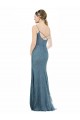 Cheap Deep V-Neck All Over Chantilly Lace Bridesmaid Dress with Criss Cross Open Back Canada