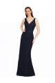 Cheap Lace Bridesmaid Dress with Satin Waistband and Open Back Canada