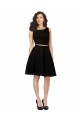 Cheap Two Piece Short Lace Bridesmaid Dress with Jewel Neckline Canada