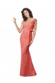 Cheap Mermaid Long V-Neck Lace Bridesmaid Dress with Open Back Canada