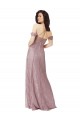 Cheap Sweetheart Chantilly Lace Bridesmaid Dress with Off the Shoulder Sleeves Canada