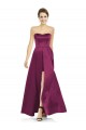 Cheap Full Length Strapless Long Satin Bridesmaid Dress with Sweetheart Neckline Canada