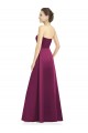 Cheap Full Length Strapless Long Satin Bridesmaid Dress with Sweetheart Neckline Canada