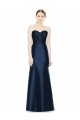 Cheap Full Length Strapless Satin Bridesmaid Dress with Lace Sweetheart Neckline Canada